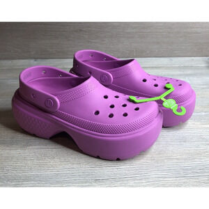 Crocs Stomp Clog Bubble Purple M 9/ W 11 Chunky Platform NWT